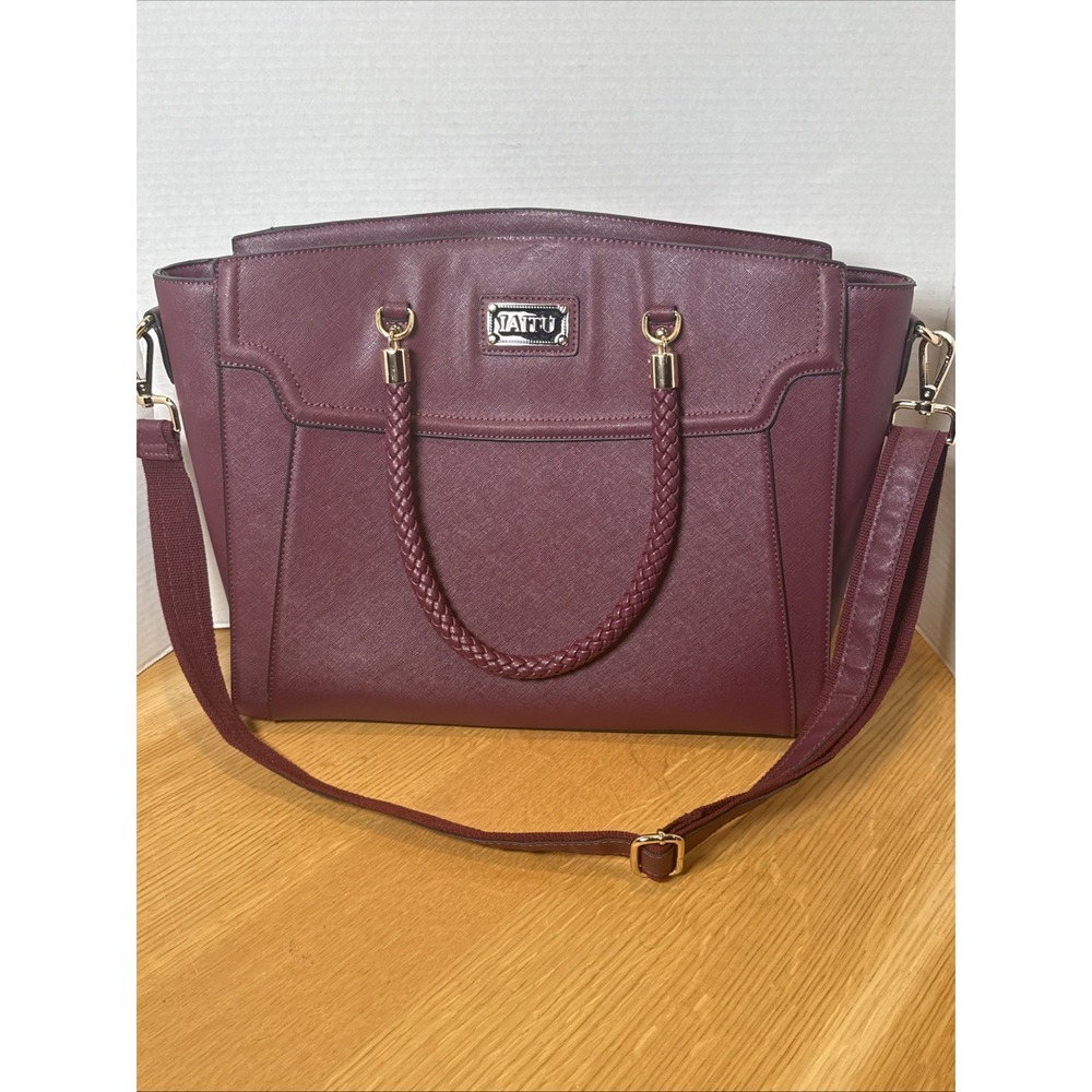 IAITU Laptop Bag for Women Work Tote, Business Computer Briefcase Plum Purple